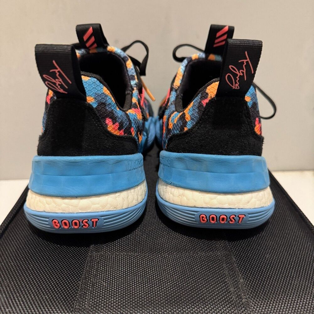 Adidas Trae Young 1 Pixel Blue Boost Basketball Shoes Men's 8.5 GY0289 - Picture 7 of 11